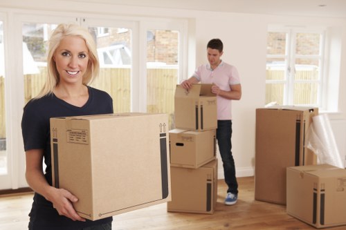 Local removals team handling access and parking in Harlington