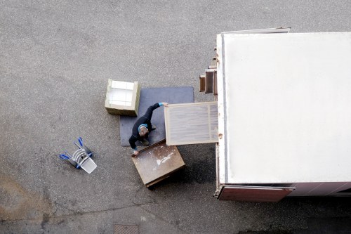 Supervisor reviewing safety procedures during a removal job