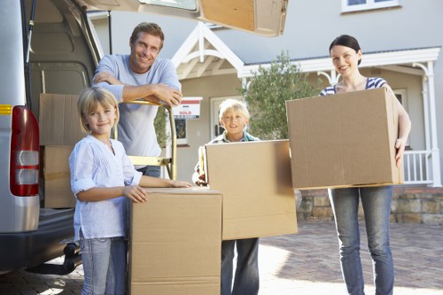 Flat move with careful loading and access planning in Harlington