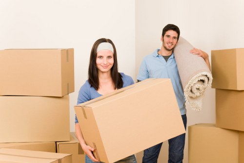 Van loading boxes and furniture for a Harlington move