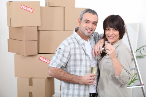 Commercial moving team supporting an office relocation in Harlington